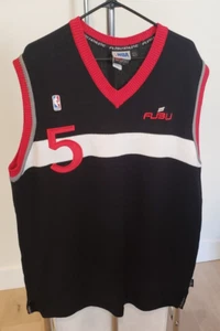 Y2K VINTAGE FUBU NBA 5 1990'S RED BLACK WHITE SWEATER VEST XXL HIP HOP PULL OVER - Bild 1 von 20
