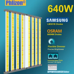 Phlizon 640W With Samsung 281b LED Grow Light luz para plantas crecer lámpara para plantas - Imagen 1 de 11