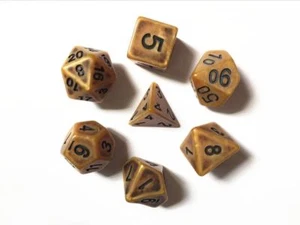 Gold Ancient dice set - Picture 1 of 1
