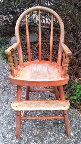 Bentwood Child's Junior Chair With Footrest and original paint Cover