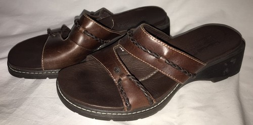 Sandali con zeppa Timberland Smart Comfort System in pelle marrone cioccolato misura 5 5