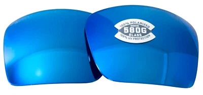 Lentes de repuesto Costa Del Mar Reefton Pro 6S9080 polarizadas 580G azul espejo Foto 1 de 4