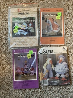 Vintage Doll Patterns New or Uncut Patch Press Ada Lynn McCalls Geese Lot of 4 - Image 1 of 4