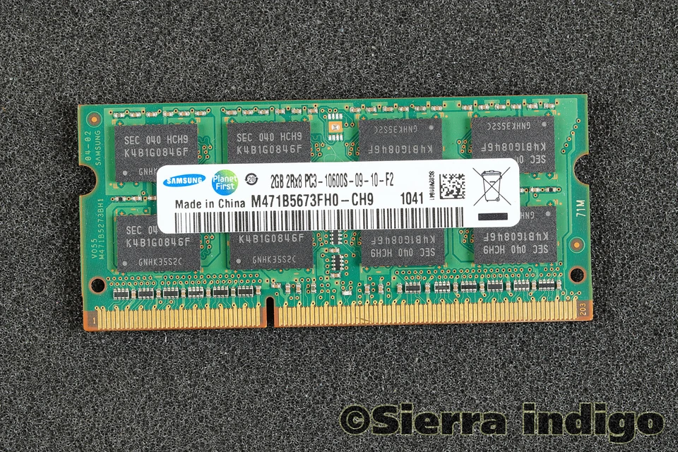Samsung M471B5673FH0-CH9 PC3-10600S-09-10-F2 2GB 2Rx8 SODIMM Memory RAM - Image 1 of 1