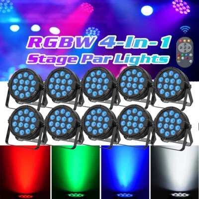 140W 14LED Par Light DMX RGBW Beam Stage Effect Light Remote Control Disco Light - Image 1 of 4