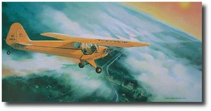 Evening Joyride von Burt Mader - Piper J-3 Cub - Luftfahrt Kunstdrucke - Bild 1 von 1