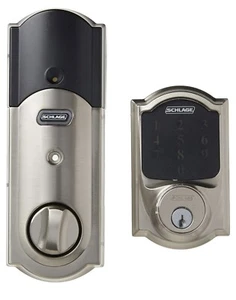 Schlage BE469 CAM 619 Camelot Satin Nickel Touchscreen Deadbolt. #3 - Picture 1 of 13