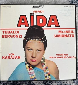 VERDI AIDA LP Vinyl Box Set Tebaldi Bergonzi, Von Karajan Vienna, Simionato - Picture 1 of 2