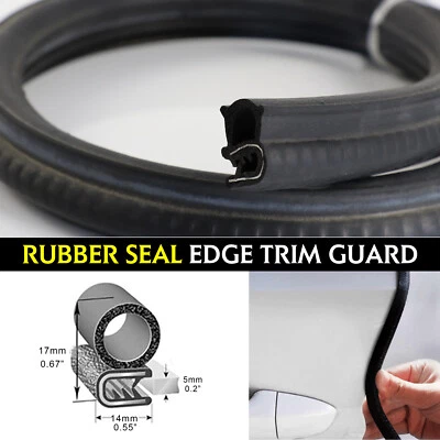 Rubber Seal with Bulb Edge Trim Weather Strip Car Truck Doors/Trunk/Hood 144inch - Image 1 of 4