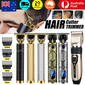 Portable Men Electric Hair Trimmer Clippers Beard Shaver Cutting Cordless - Picture 1 of 16