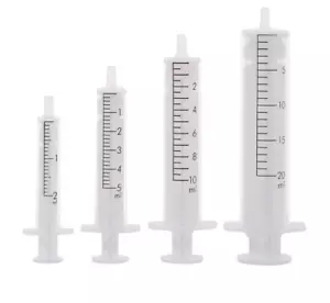 Plastic Medical Disposable Sterile Syringes 2-Part Luer Slip 2ml 5ml 10ml 20ml - Picture 1 of 17