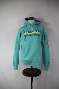 Champion Men's Reverse Weave Light  Blue color Hoodie Size Small Spell out - Picture 1 of 7