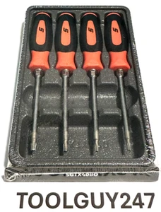 SNAP ON TOOLS USA NEW 4pc ORANGE Mini Soft Grip TORX Screwdriver Set SGTX40B O - Picture 1 of 6