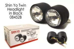 SHIN YO Twin Headlights: Shiny Black PAA223-336 - Picture 1 of 3