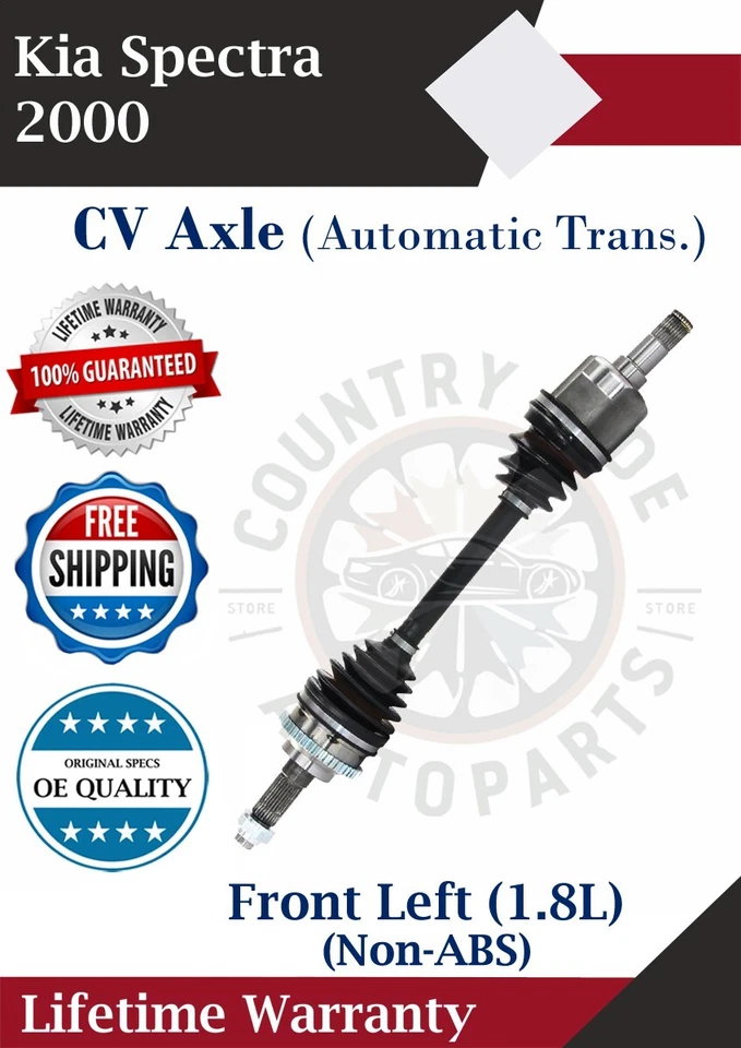 Nuevo eje CV delantero izquierdo OE para Kia Spectra 2000 1,8 L automático sin ABS de por vida con Foto 1 de 4