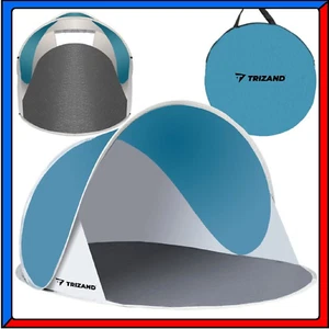 Tenda da Spiaggia Mare Campeggio Antivento Protezione UV Pop Up 145x100x70cm - Foto 1 di 9