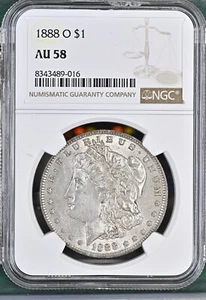 1888-O Morgan Dollar NGC zertifiziert AU58 - Bild 1 von 2