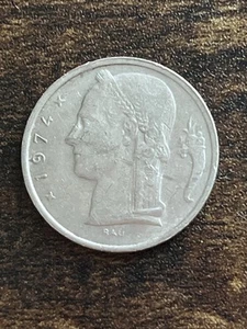 1974 Belgium 5 Five Francs Actual Coin TB2696* - Picture 1 of 2
