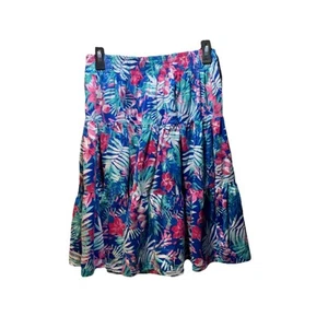 Woman Within Women Skirt Sz M Jersey Knit Elastic Waist Tiered Pull On 14/16 - Picture 1 of 5