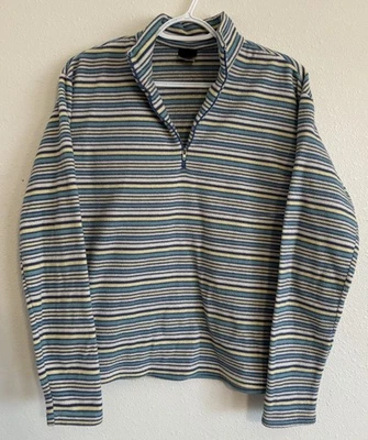 VTG Patagonia Capilene Fleece Pullover Large Striped Quarter Zip - Image 1 of 4