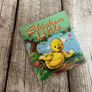 Vintage 1958 Chicken Little Tell-A-Tale Book Illustrations By Marjorie Hartwell - Picture 1 of 5