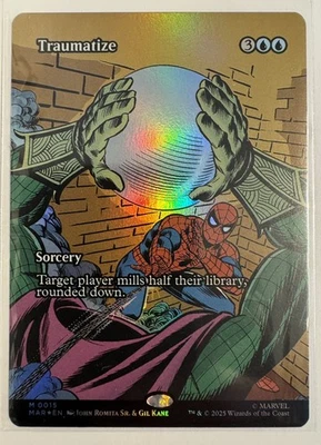 Traumatize (Borderless) Foil 0015 Marvel Universe Eternal-Legal (MAR) MTG NM  - Image 1 of 2