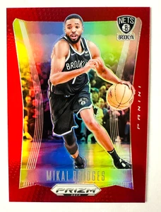 2023-24 Panini Prizm Deca Mikal Bridges Card RED Prizm SP #/199 Nets! - Picture 1 of 3