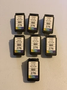 7 CANON CL-276 Color OEM Printer Cartridges EMPTY - Afbeelding 1 van 3