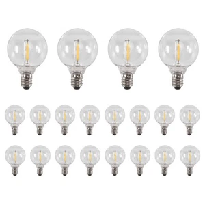 20 Stück G40 LED Ersatz Glühbirnen E12 Schraubsockel bruchsicher LED5992 - Bild 1 von 7