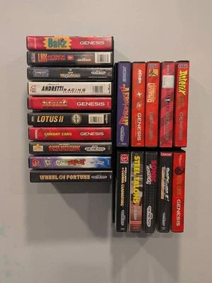 Sistema de almacenamiento de montaje en pared para videojuegos SEGA Genesis completos en caja (CIB) Foto 1 de 4