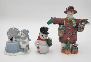 Vintage Snowman Figurine And Salt Shaker Lot - Picture 1 of 21