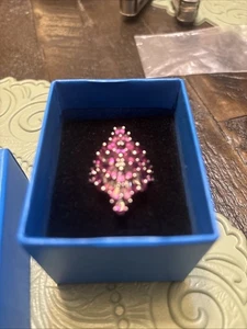RASPBERRY COLOR 4.48 CT RHODOLITE GARNET STERLING SILVER RING 7.51 Grams Size 6 - Picture 1 of 7
