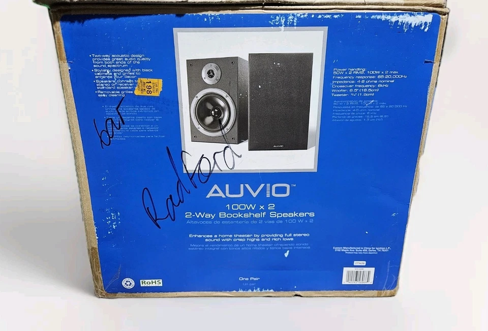 Altavoces de estantería Auvio #40-296, 100 W x 2, altavoces de 2 vías nuevos sellados  Foto 1 de 4
