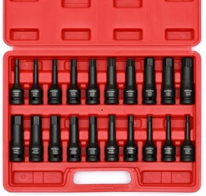 1/2" Drive Master Impact Set di Bit Esagonali, 20 Pezzi Set di Prese per Avvitatori Esagonali, Punta a Brugola - Foto 1 di 6