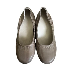 Abeo Tan Patent Leather Ballet Flat Size 6.5 - Picture 1 of 5