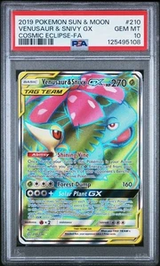 Venusaur & Snivy GX (Full Art) 210/236 Sm-Cosmic Eclipse Holo - Picture 1 of 2