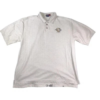 Camisa Polo Vintage ESPN Zone Para Hombres 2XL Gris Atlanta Logo Bordado Hecha en EE. UU. 90s Foto 1 de 4