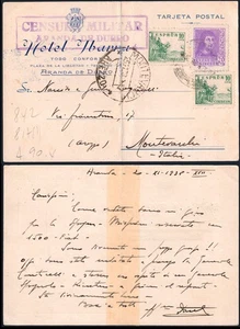 Burgos - Guerra Civil - Edi o TP 817(2)+842 - Postal a Italia + "Censura Militar - Imagen 1 de 1