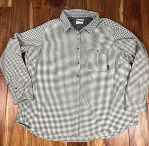 Columbia Bryce Canyon Stretch Long Sleeve Shirt Plaid Green Womens Fishing 3X - Picture 1 of 6