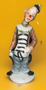 Estatuilla de payaso vintage cerámica porcelana maceta vientre  - Imagen 1 de 6
