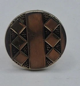 Vintage Swank Manschettenknopf einzelne Diamanten schwarz Hammerflecken - Bild 1 von 2