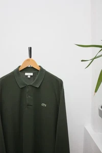 Polo Lacoste verde manga larga XXL para hombre - Imagen 1 de 7