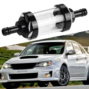 New Useful Fuel Filter 8mm Chrome And Glass Diesel Filter Washable 1Pcs - Picture 1 of 12