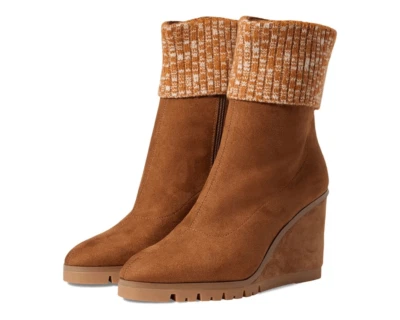 Donald J. Pliner Sindie Cuero Gamuza Mujer Tejido Puños Botines Botas Foto 1 de 4