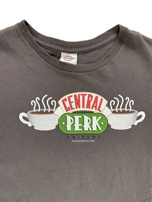 Camiseta Central Perk Friends TV Show Para Hombre Gris Mediano Tazas de Café Foto 1 de 4