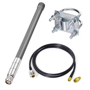 868MHz LoRa LoRaWAN Fiberglass Omni Antenna for Helium Hotspot Miner & Cable - Afbeelding 1 van 12