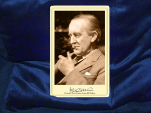 JRR TOLKIEN Oxford Don Schriftsteller Fantasist Genie Kabinett Karte Foto RP - Bild 1 von 2