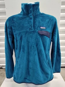 Patagonia Re Tool Snap T Fleece Pullover Womens Sz L Underwater Blue X-Dye - Picture 1 of 15