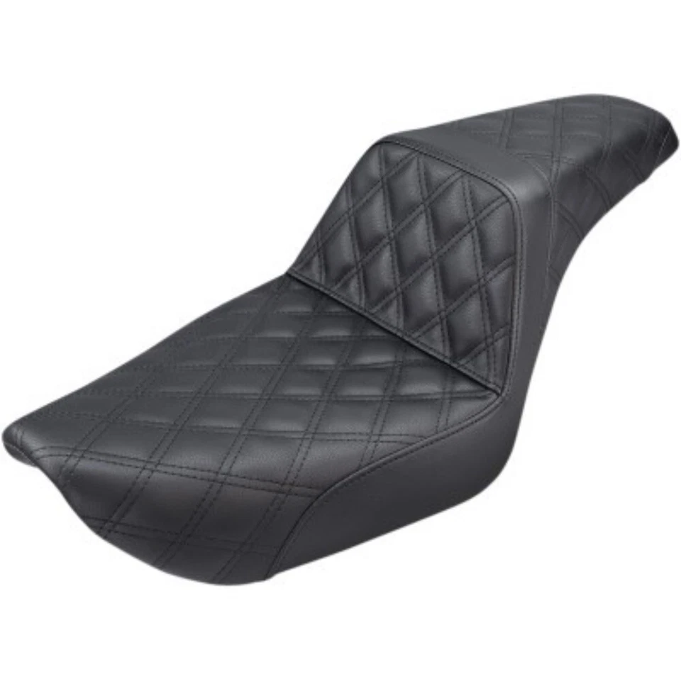 Saddlemen GelCore Step-Up LS Black Vinyl Seat for Harley Dyna FXD 96-03 - Image 1 of 1