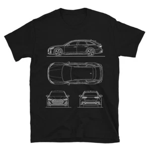 RS 6 Avant Blueprint Herren T-Shirt Luxus Turbo Sport Deutsches Auto Baumwolle Tee - Bild 1 von 6
